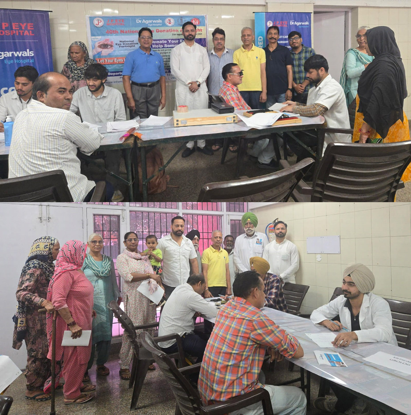 Senior Deputy Mayor Jasbir Singh Bunty organised a free health checkup camp at the Community Centre of Sector 42